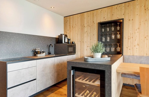 Salonetto Apartamento | Apartamento de vacaciones «Lodge Melisse» con vistas a la montaña, terraza privada y sauna privada