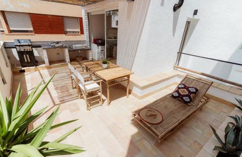 L'Ametlla de Mar Apartamento | Loft Alguer II con terraza, barbacoa y chimenea