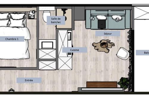 Kourou Apartamento | Loft-ciné-wifi 4 pers