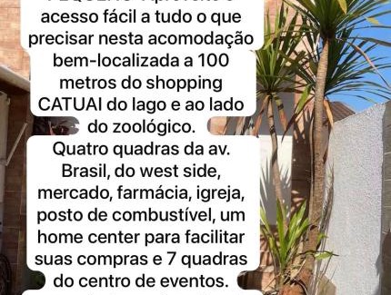 Regiao do lago Casa | Loft fundos shopping Catuai e lago