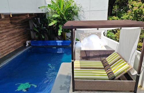 Jimenez Apartamento | Loft lujo estilo y diseño, alberca climatizada y cama de alberca, Cuernavaca somos los únicos en ofrecerte 2 jacuzzis para tu uso personal y exclusivo con agua caliente y sistema de hidromasaje tipo Spa, terraza privada y asador de carbon