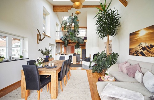 Rettenberg Apartamento | Loft con vistas panorámicas a las montañas.