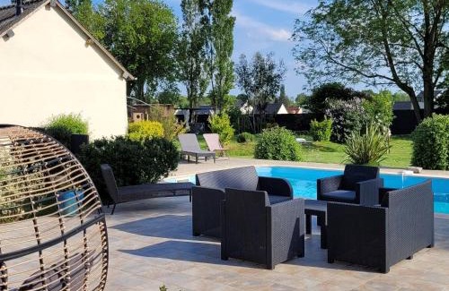 Bailleau-l'Eveque Casa | Longère rénovée avec piscine, spa et hammam aux portes de Chartres, pour 12 personnes - FR-1-581-128