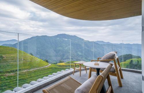 Longsheng Various Nationalities Autonomous County Hotel | Longji Vista Retreat-Panoramic View of Terrace, Sunrise ,Heated Pool & Affordable Luxury