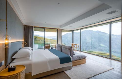 Longsheng Various Nationalities Autonomous County Hotel | Longji Vista Retreat-Panoramic View of Terrace, Sunrise ,Heated Pool & Affordable Luxury