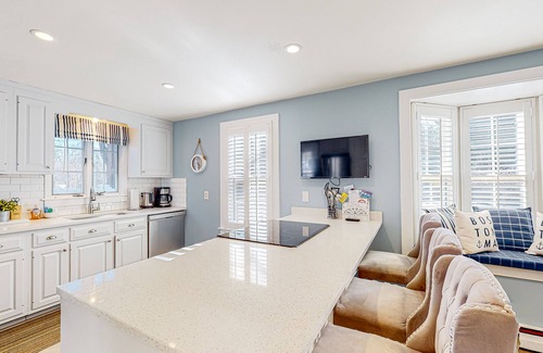 Cotuit Casa | Lovell's Pond Retreat - remodeled home with sunroom, steps to secluded pond