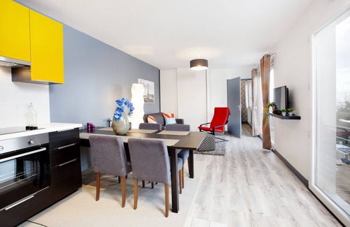 Vitry-sur-Seine Apartamento | CPrecioso apartamento cerca de París con aire acondicionado y jardín