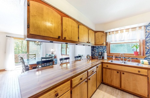 Pittsfield Casa | Lovely home close to hiking & skiing w/WiFi, firepit, balcony, wood stove, & W/D