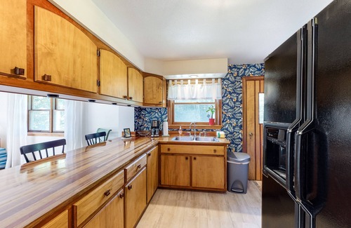 Pittsfield Casa | Lovely home close to hiking & skiing w/WiFi, firepit, balcony, wood stove, & W/D
