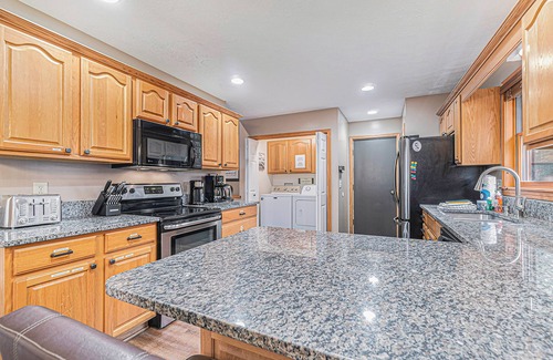 Thompsonville Casa | Lovely home near Crystal Mountain Resort with game room, private hot tub, sauna