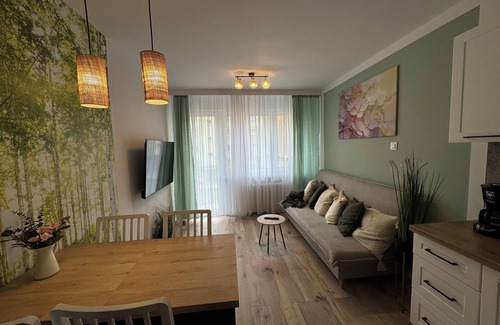 Lebork Apartamento | Lovingly furnished vacation apartment with balcony in a central location by the park