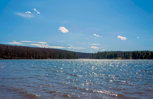 Waterfront Greens Casa | Lucky Bear Lakeside: Lake Front Home w/ Hot Tub & Community Amenities