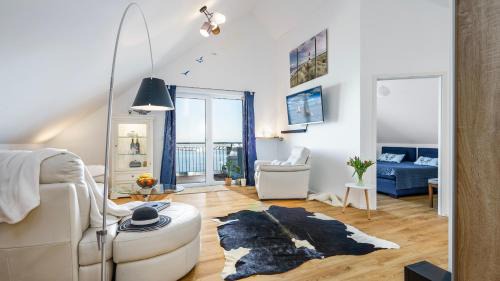 Olpenitz Apartamento | Lungomare Oro, Penthouse am Yachthafen, Traum Meerblick, Hunde erwünscht