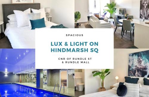 Adelaide Central Business District Apartamento | Lux 2BR Apt on Hindmarsh SQ-Pool-Gym-Sauna-Parking