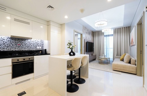 Sheikh Zayed Road Apartamento | Lux 2BR Aykon Escape in Business Bay