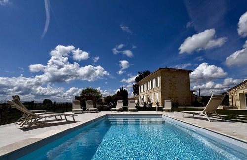 Saint-Sulpice-de-Faleyrens Casa | Casa-Premium-Baño privado-Vista al campo