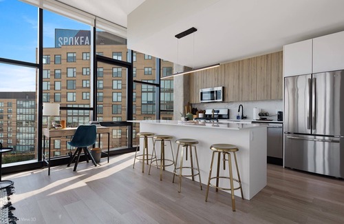 River West Apartamento | High-End 1BR: Fulton Market, Panoramic Views