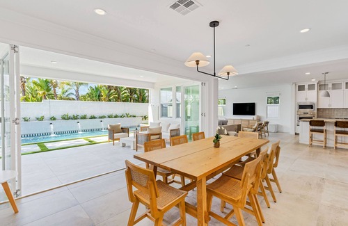 Olde Carlsbad Casa | Luxe home near the beach with a pool, grill, office, gourmet kitchen, W/D, & AC