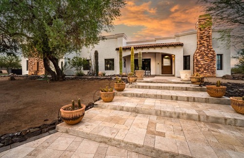 Rio Verde Foothills Casa | Luxe Ranch w/Four Peaks Views & Outdoor Fireplace