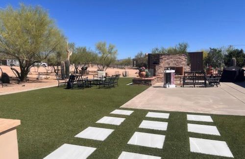 Rio Verde Foothills Casa | Luxe Ranch w Four Peaks Views Outdoor Fireplace