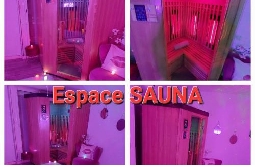 Biscarrosse Plage Apartamento | Luxe Sauna Privatif et Grand bain Jacuzzi à deux à Biscarosse Plage pour Nuit Romantique avec décoration LED et Bougies