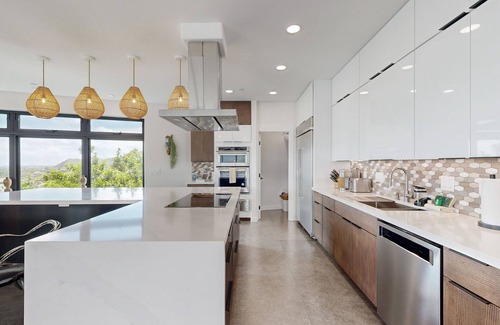 Kaneohe Casa | Luxurious modern home with multiple lanais, private elevator & views throughout