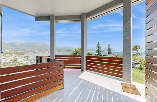 Kaneohe Casa | Luxurious modern home with multiple lanais, private elevator & views throughout