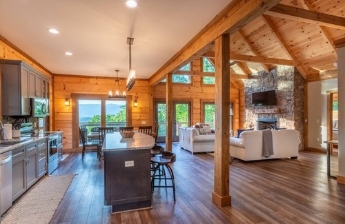 Bryson City Apartamento | Luxury 3 2 5 Cabin Lake Views Theatre Gameroom