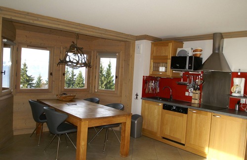 Prapoutel Apartamento | Apartamento de 3 habitaciones con cabina, alta gama, a pie de pista, balcón y vista a la montaña