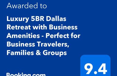 Dallas Casa | Luxury 5BR Dallas Retreat with Business Amenities - Perfect for Business Travelers, Families & Groups