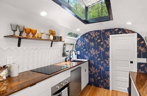 Pisgah Forest Casa | Luxury Airstream w/ hot tub, king bed, & grill