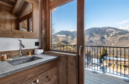 Le Praz Apartamento | Apartamento de lujo cerca de las pistas con acceso a spa y parking