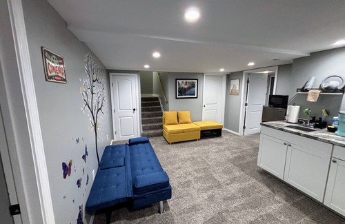 Farmington Casa | Luxury Basement Retreat: Private Suite, Dolby Theater, Quiet Cul-de-Sac Location