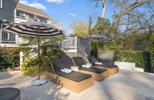 Commonwealth Park Casa | Luxury Charlotte Home with Stunning Pool & Hot Tub & Waterfalls