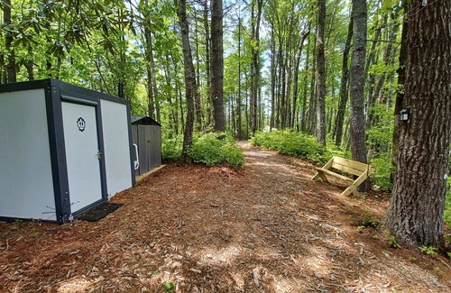Lake Toxaway Casa | LUXURY GLAMPING YURT - view of devils courthouse on private 17 acres