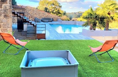 Hermitage-Tournonais-Herbasse-Pays de Saint-Felicien Casa | Luxury house, magnesium salt pool, sauna, gym. Sleeps 5