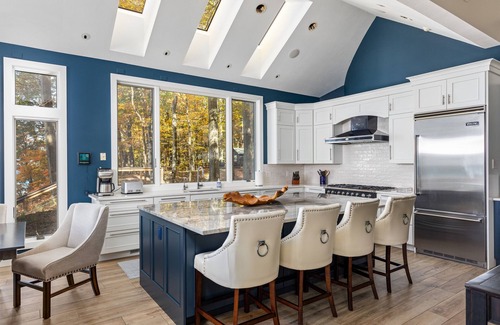 Fennville Casa | Luxury Lakeside Stunner w/ Beach, Firepit, Games