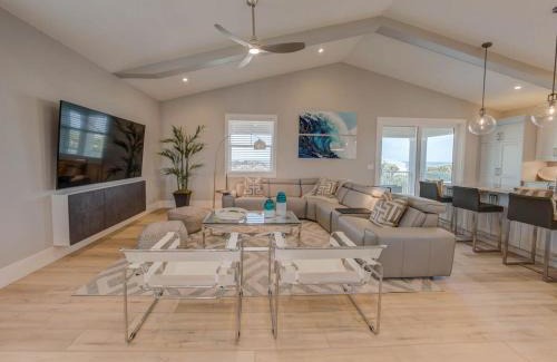 Marineland Acres Casa | Luxury Ocean View Home with Pool & Spa steps to the beach fenced yard