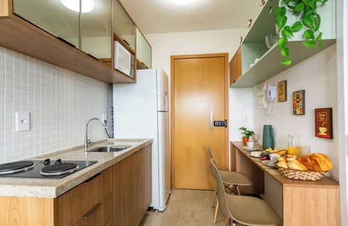 Boca do Rio Apartamento | Luxury on the beach: one-bedroom apartment, AC, swimming pool and 24h concierge