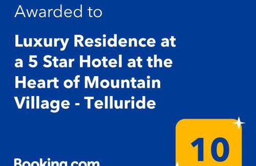 Mountain Village Apartamento | Luxury Residence at a 5 Star Hotel at the Heart of Mountain Village - Telluride