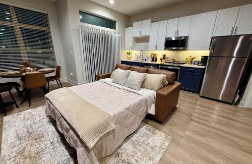 Deep Ellum Apartamento | Luxury Skyline Escape/Sauna/King Bed/DT View