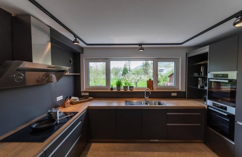 Mulfingen Casa | Luxury vacation home by the river, sunbathing lawn, sauna, fireplace, barrier-free first floor