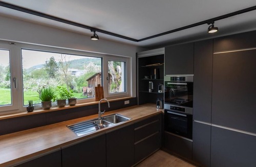 Mulfingen Casa | Luxury vacation home by the river, sunbathing lawn, sauna, fireplace, barrier-free first floor