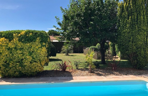 Jard-sur-Mer Villa | - 10% Seven -Pavillon de pie con hermosa piscina y parque elevado Wifi