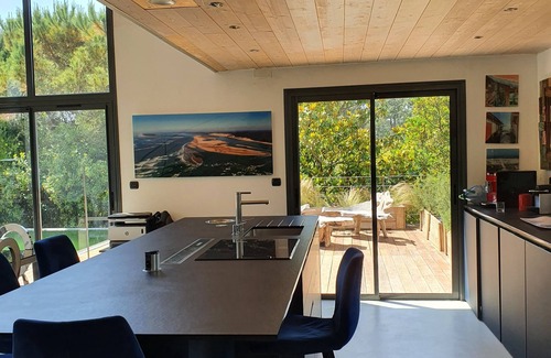 Lege-Cap-Ferret Casa | Luxury villa cap ferret quiet heated mirror infinity pool and spa