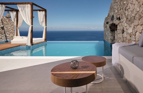 Varvara Villa | Luxury Zakynthos Villa | Villa Rita | 1 Bedroom | Breathtaking Sea Views | Spacious Furnished Sun Terrace | Private Outdoor Pool | Shaded Outdoor Dining Area | Agios Nikolaos