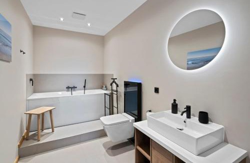 Glowe Apartamento | Luxus Meerblick Strand & Sauna & Garten & Heimkino