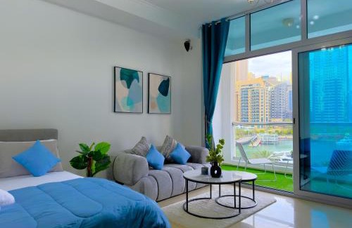 Dubai Marina Apartamento | Lxury Brand New Studio w/Balcony and Marina View