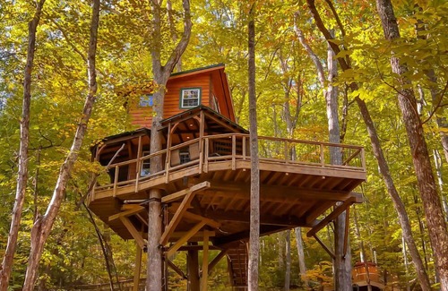 Copperhill Cabina | Magical Treehouse ~ Romantic Hot Tub ~Dog Friendly