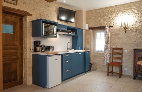 Meuvaines Apartamento | Estudio-Baño privado con ducha-Vista al Jardín